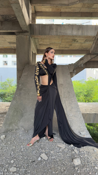 Black Cocktail saree