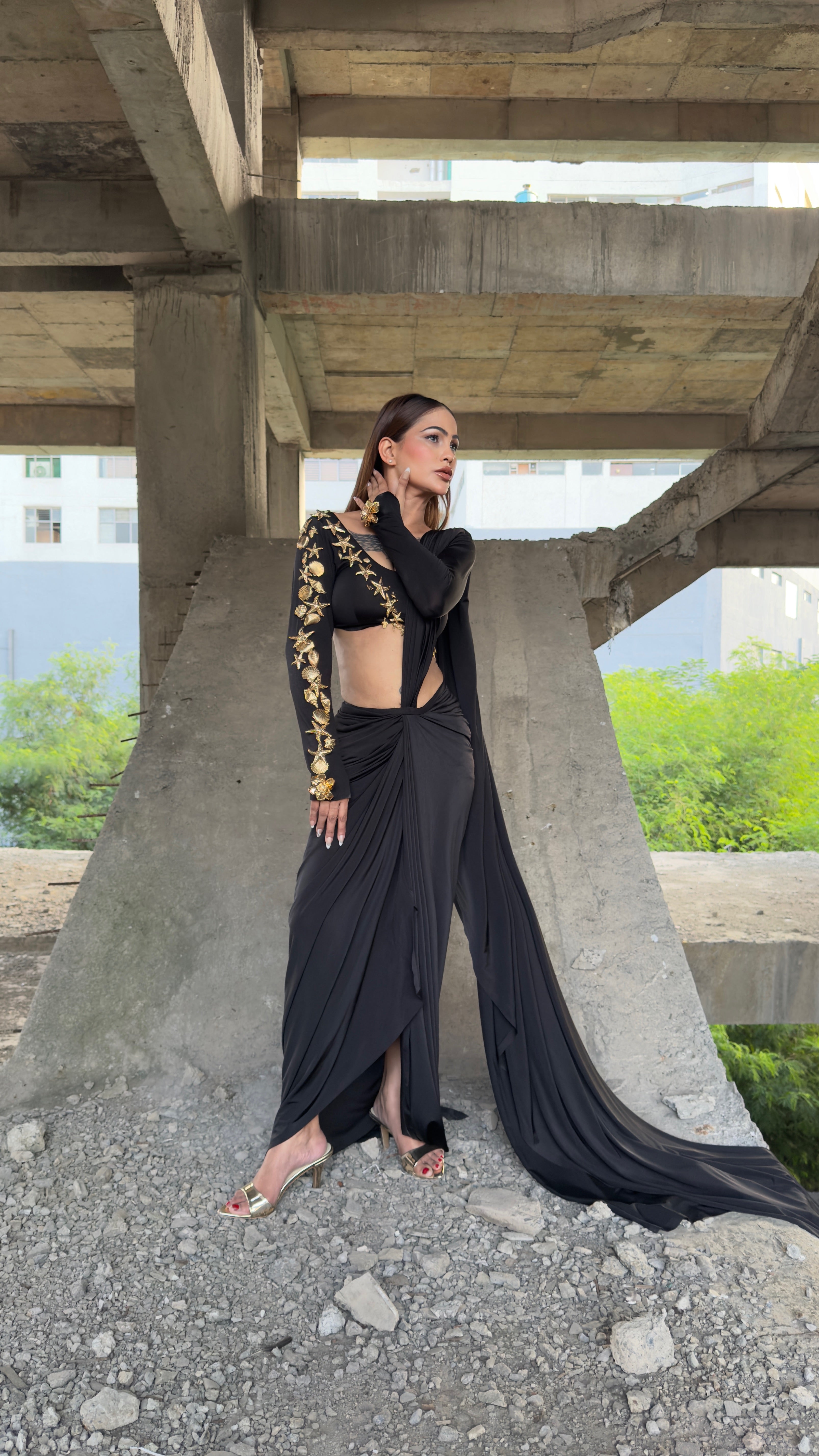 Black Cocktail saree