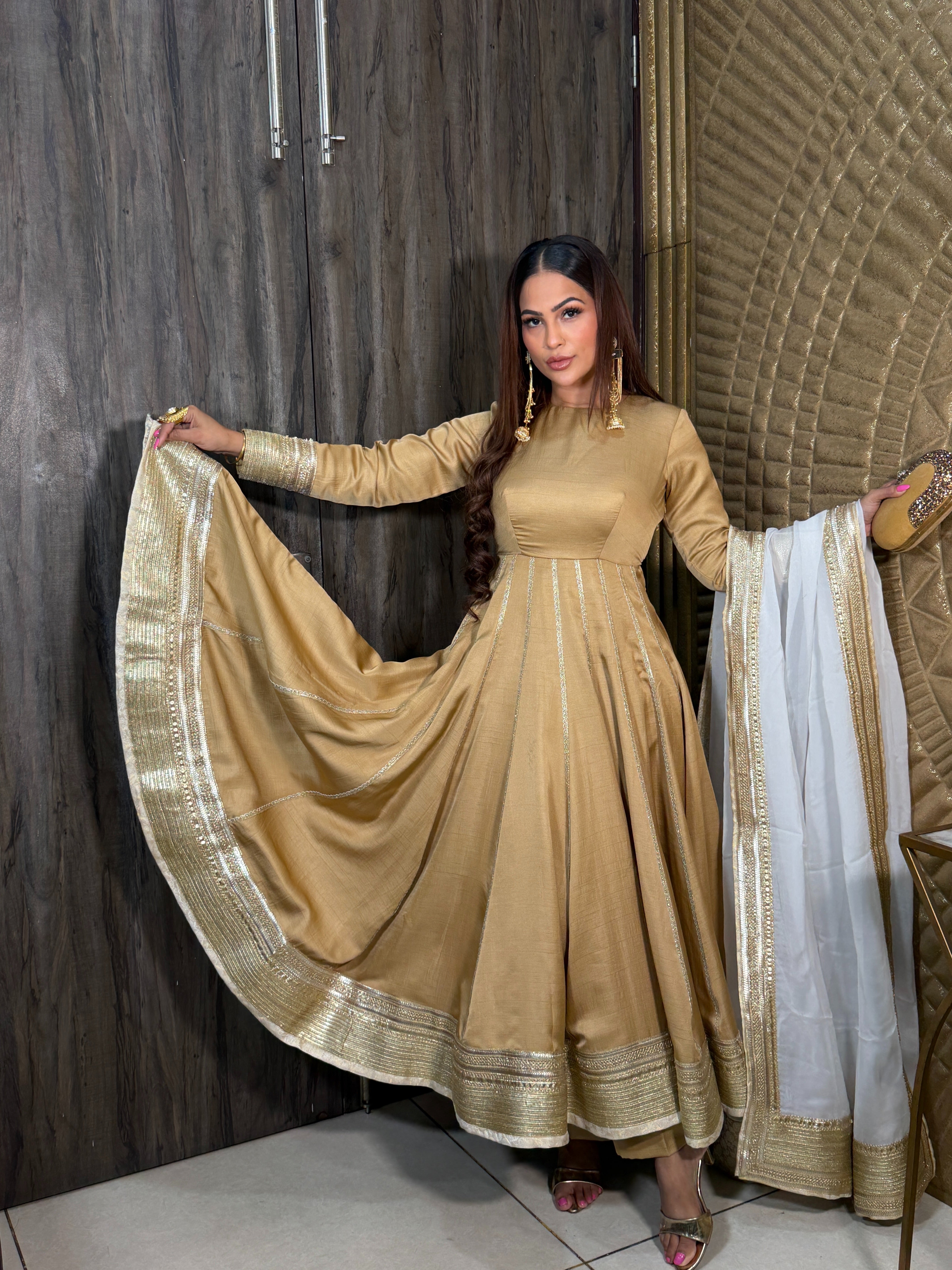 Brow Anarkali Suit Secondary image