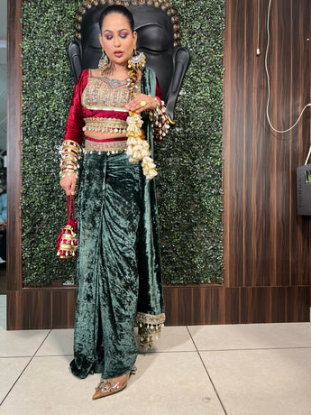 Velvet saree