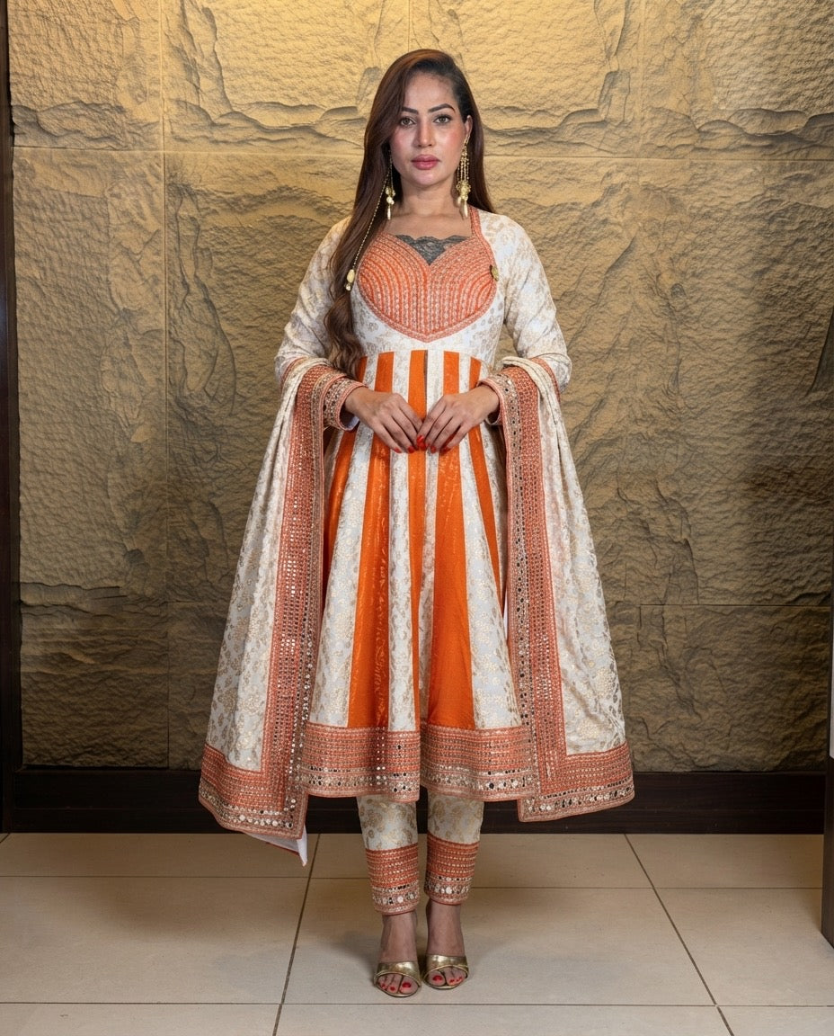 Orange Anarkali