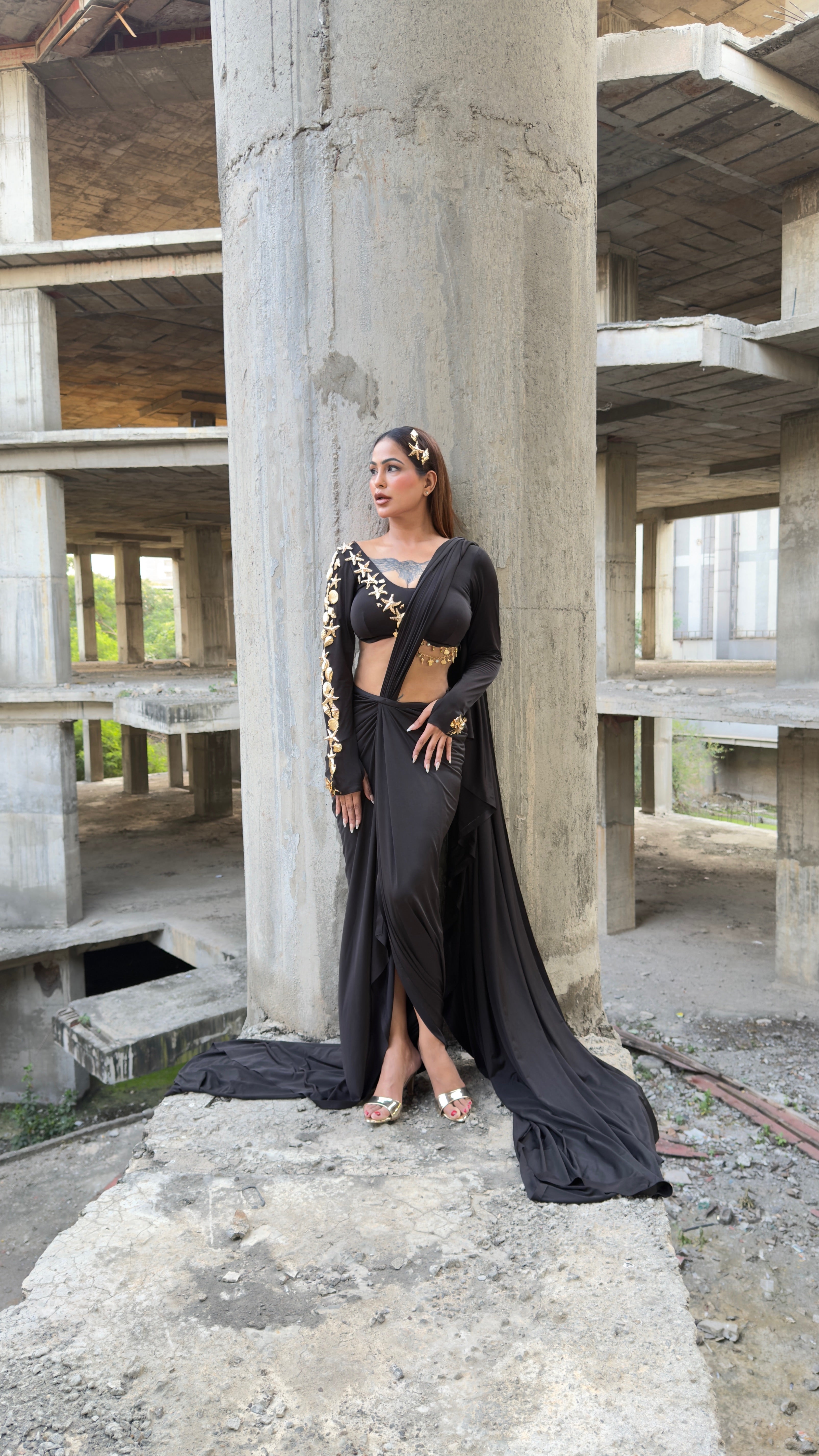 Black Cocktail saree