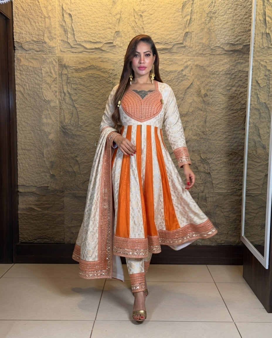 Orange Anarkali
