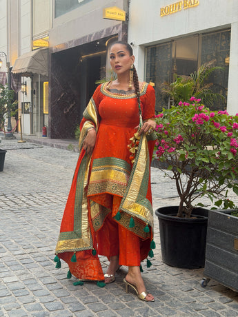 Kesari Royale Silk Suit Set with Banarasi Dupatta