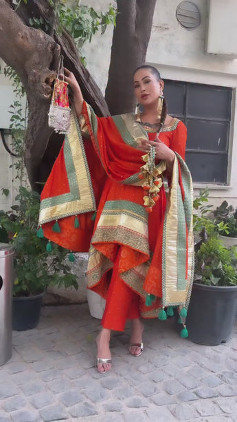 Kesari Royale Silk Suit Set with Banarasi Dupatta